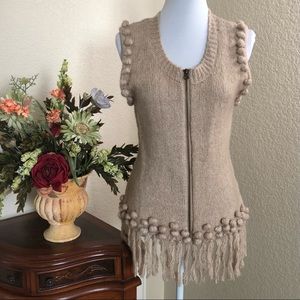 LEOLA Couture Wool and Mohair Blend Sweater Vest